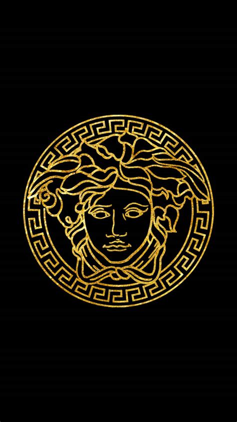 versace logo black and white